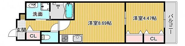 ラモーナ福町 206｜大阪府大阪市西淀川区福町2丁目(賃貸アパート1LDK・2階・35.33㎡)の写真 その2