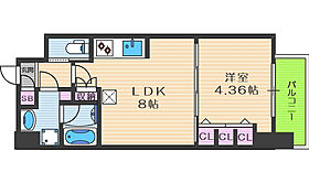 松ヶ枝町プライマリーワン  ｜ 大阪府大阪市北区松ケ枝町（賃貸マンション1LDK・5階・30.00㎡） その2