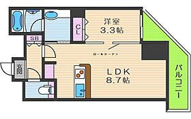 ノルデンハイム同心  ｜ 大阪府大阪市北区同心2丁目13-18（賃貸マンション1LDK・10階・33.58㎡） その2