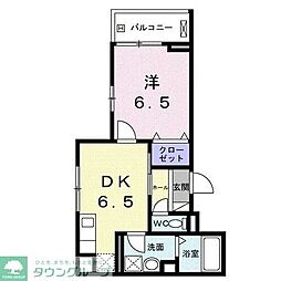 エルグ2 1DKの間取図画像