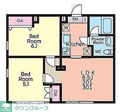 Avanti77 2LDKの間取図画像