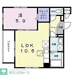 クレストネリマ 1LDKの間取図画像