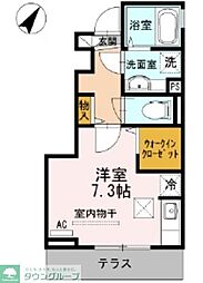 アストレア ワンルームの間取図画像