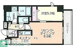 メゾン・プティシエル 1LDKの間取図画像