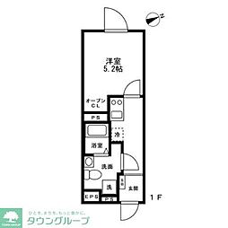 SOLASIA residence 千歳船橋II 1Kの間取図画像