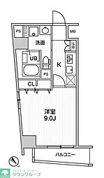 ROOTsHigashiNagasaki 1Kの間取図画像