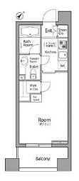 レジディア池袋ウエスト 1Kの間取図画像