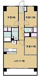レーベン清瀬THETOWER 3LDKの間取図画像