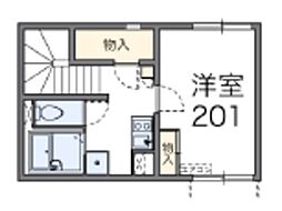 レオネクストSmile 1Kの間取図画像