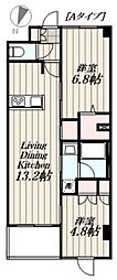 ロイジェント豊島園 2LDKの間取図画像