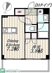 ロイジェント豊島園 1DKの間取図画像