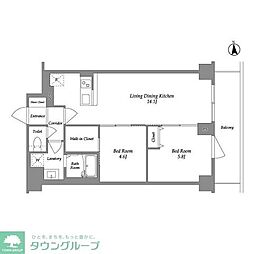 ＫＤＸレジデンス上板橋 1階2LDKの間取り