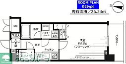 西武池袋線 東長崎駅 徒歩6分の賃貸マンション 7階1Kの間取り