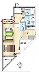 JR山手線 池袋駅 徒歩10分の賃貸マンション 8階1Kの間取り