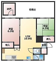 摂津マンションB棟  ｜ 大阪府高槻市大畑町（賃貸マンション1LDK・2階・55.88㎡） その2