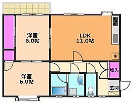 ハイツクローネ  ｜ 大阪府高槻市辻子1丁目（賃貸アパート2LDK・2階・56.51㎡） その2