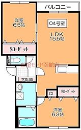 間取図画像 2LDK