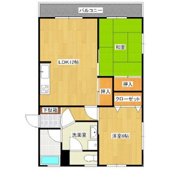 福岡県久留米市南2丁目(賃貸マンション2LDK・3階・52.89㎡)の写真 その2