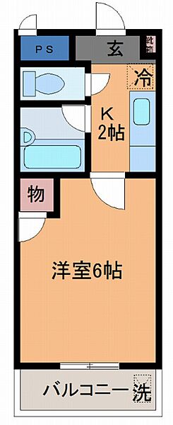 福岡県久留米市国分町(賃貸マンション1K・3階・20.00㎡)の写真 その2