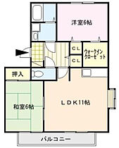 レジデンス国分II 205号 ｜ 福岡県久留米市国分町1594-1（賃貸アパート2LDK・2階・60.00㎡） その2