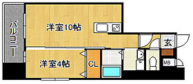 アポロ久留米東 406号 ｜ 福岡県久留米市東町5-1（賃貸マンション1LDK・4階・32.72㎡） その2