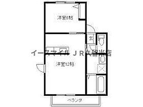 ウィンディヒルズ 102号 ｜ 福岡県久留米市南薫西町2019-2（賃貸アパート1LDK・1階・36.68㎡） その2