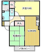 ヴィルヌーブ花畑 201号 ｜ 福岡県久留米市花畑1丁目6-8（賃貸アパート2LDK・2階・52.30㎡） その2