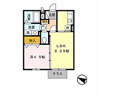 福岡県久留米市荒木町荒木1466-5（賃貸アパート1LDK・1階・35.30㎡） その2