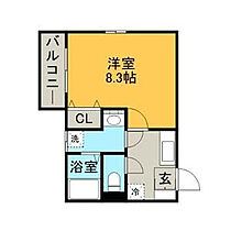 リブレア津福本町A棟  ｜ 福岡県久留米市津福本町217-1（賃貸アパート1K・2階・25.11㎡） その2