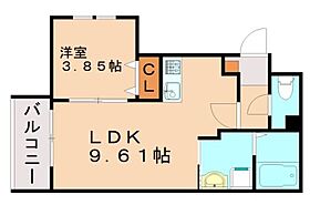 Rassure　N・K 101号 ｜ 福岡県久留米市篠原町3-9（賃貸アパート1LDK・1階・32.63㎡） その2