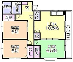 福岡県久留米市藤光1丁目9-6（賃貸アパート3LDK・2階・67.83㎡） その2