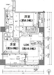 ザ・パークハウス恵比寿 2LDKの間取図画像