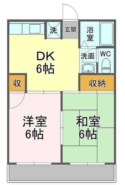 メゾンクリスタル 101｜静岡県静岡市葵区与一５丁目(賃貸アパート2DK・1階・40.50㎡)の写真 その2