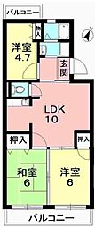 サウスワード壱番館 3LDKの間取図画像