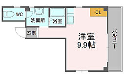 レジデンス・アルケア ワンルームの間取図画像