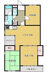 パインテラス 3LDKの間取図画像