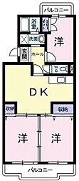 メロディー石垣 3DKの間取図画像