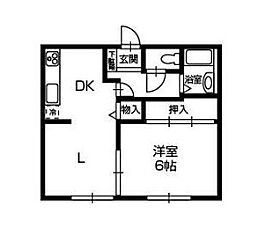 パストラル2 1LDKの間取図画像