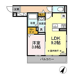 サンモール 1LDKの間取図画像