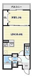 ソレイユ 1LDKの間取図画像