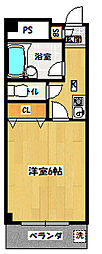 セピアコート11 1Kの間取図画像
