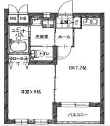 京王線 聖蹟桜ヶ丘駅 徒歩10分の賃貸マンション 1階1DKの間取り