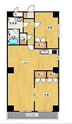 JR中央本線 西八王子駅 徒歩8分の賃貸マンション 2階2LDKの間取り