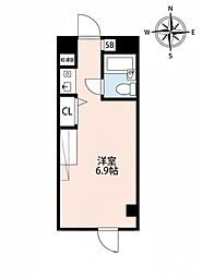 小田急多摩線 小田急永山駅 徒歩18分の賃貸マンション 1階1Kの間取り