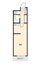 JR八高線 北八王子駅 徒歩22分の賃貸マンション 3階ワンルームの間取り