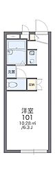 レオパレスせいざん 1Kの間取図画像