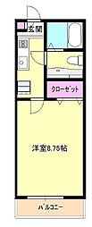 サァラ多摩平 1Kの間取図画像