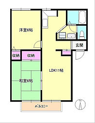 ハイムグリーンアクセス 2LDKの間取図画像