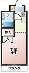 ハイム寺町 ワンルームの間取図画像