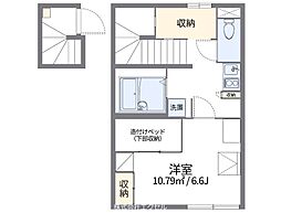 レオパレスアイビーコート82 1Kの間取図画像